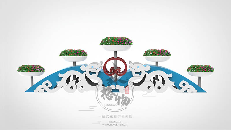 多彩龍紋藝術(shù)花架
