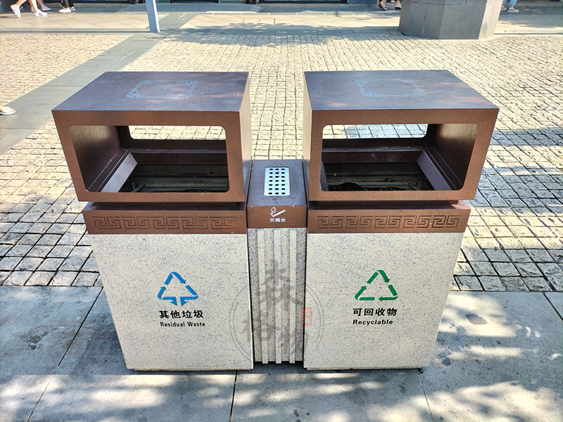 湖南不銹鋼雙分類垃圾桶